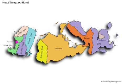 Nusa Tenggara Barat için Örnek Haritalar (renkli)