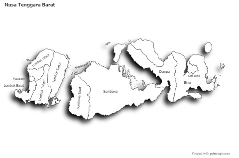 Nusa Tenggara Barat için Örnek Haritalar (siyah-beyaz)