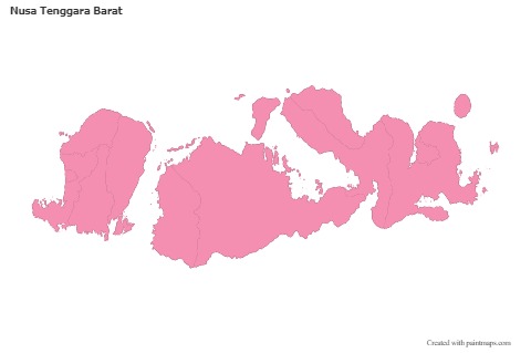 Nusa Tenggara Barat için Örnek Haritalar (pembe,anahat)