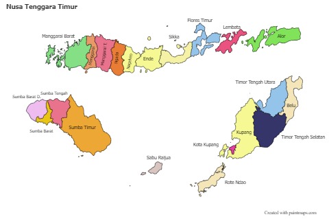 Sample Maps for Nusa Tenggara Timur (colored)