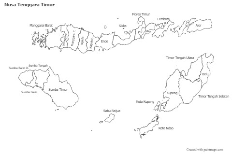 Sample Maps for Nusa Tenggara Timur (black-white)