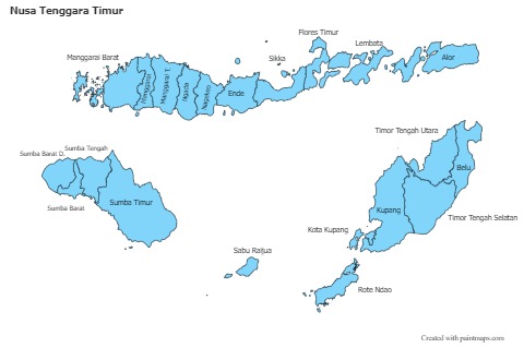 Sample Maps for Nusa Tenggara Timur (blue)