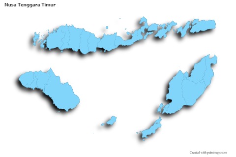 Sample Maps for Nusa Tenggara Timur (blue,outline,shadowy)