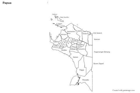 Papua için Örnek Haritalar (siyah-beyaz)