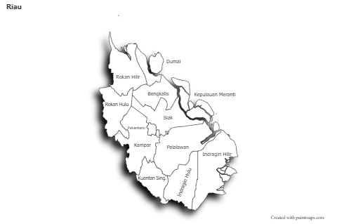 Riau için Örnek Haritalar (siyah-beyaz,gölgeli)