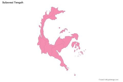 Sulawesi Tengah için Örnek Haritalar (pembe,anahat)