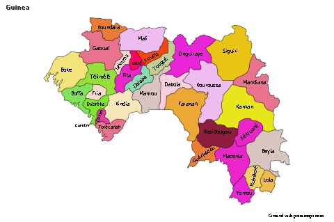 Sample Maps for Guinea (colored)