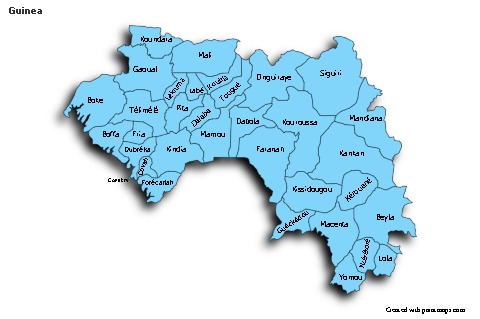 Sample Maps for Guinea (blue,shadowy)