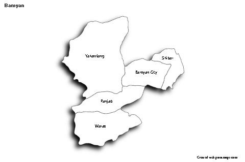 Sample Maps for Bamyan (black-white,shadowy)