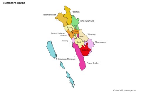 Sumatera Barat için Örnek Haritalar (renkli)
