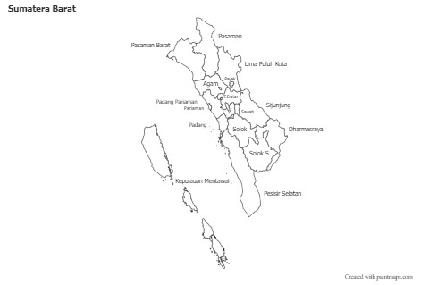 Sumatera Barat için Örnek Haritalar (siyah-beyaz)