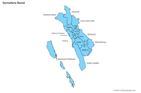 Sumatera Barat için Örnek Haritalar (mavi)