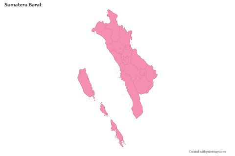Sumatera Barat için Örnek Haritalar (pembe,anahat)