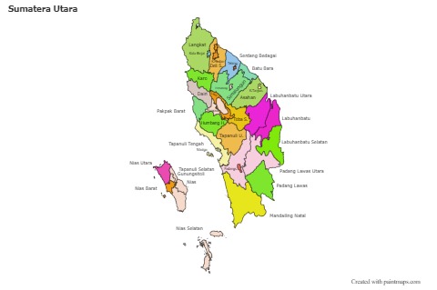 Sumatera Utara için Örnek Haritalar (renkli)