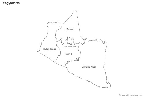 Yogyakarta için Örnek Haritalar (siyah-beyaz)