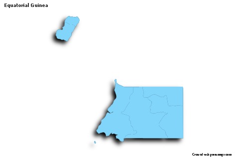 Sample Maps for Equatorial Guinea (blue,outline,shadowy)