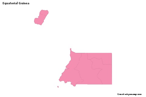 Sample Maps for Equatorial Guinea (pink,outline)