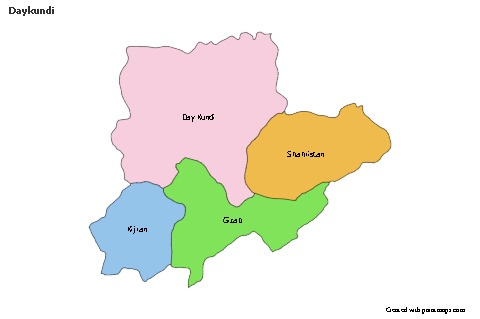 Daykundi için Örnek Haritalar (renkli)