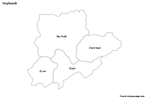 Daykundi için Örnek Haritalar (siyah-beyaz)