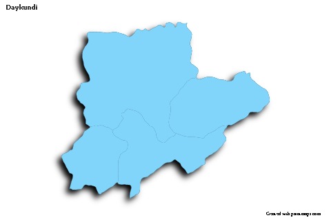 Daykundi için Örnek Haritalar (mavi,anahat,gölgeli)