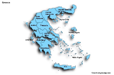 Mapas de muestra para Grecia (azul,sombrío)
