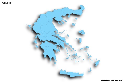 Mapas de muestra para Grecia (azul,contorno,sombrío)