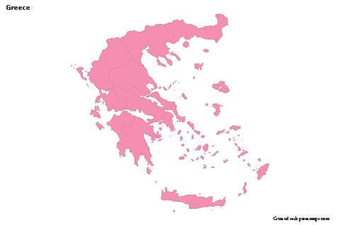 Mapas de muestra para Grecia (rosa,contorno)