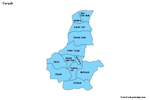 Contoh Peta untuk Faryab (biru)