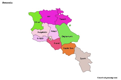 Sample Maps for Armenia (colored)