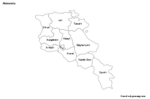 Sample Maps for Armenia (black-white)