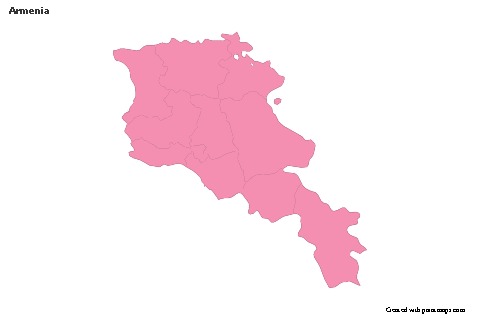 Sample Maps for Armenia (pink,outline)