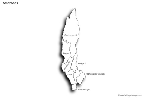 Mapas de muestra para Amazonas (blanco-negro,sombrío)