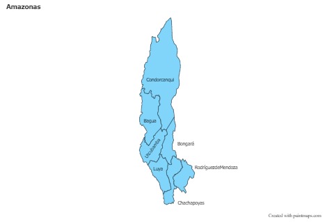 Mapas de muestra para Amazonas (azul)
