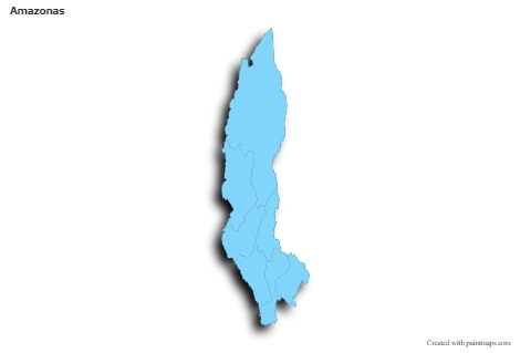 Mapas de muestra para Amazonas (azul,contorno,sombrío)