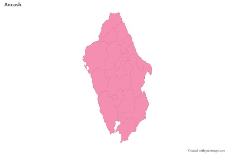 Contoh Peta untuk Ancash (merah jambu,garis besar)