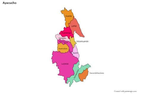 Contoh Peta untuk Ayacucho (berwarna)