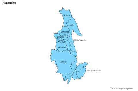 Contoh Peta untuk Ayacucho (biru)