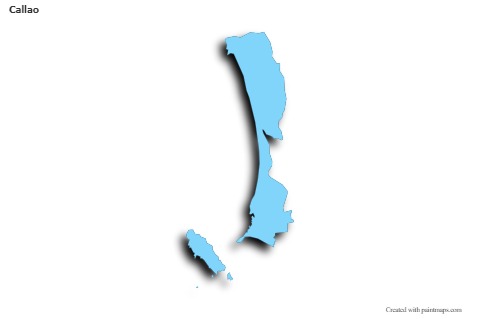Contoh Peta untuk Callao (biru,garis luar,bayangan)
