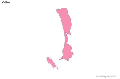 Contoh Peta untuk Callao (merah jambu,garis besar)