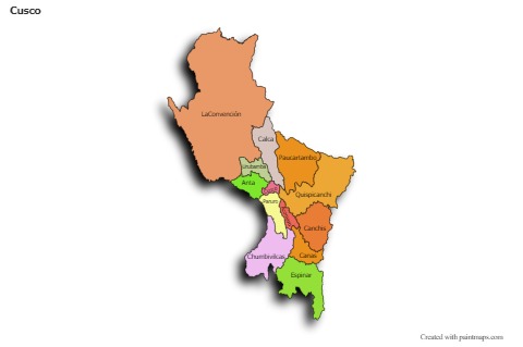 Contoh Peta untuk Cusco (berwarna,bayangan)