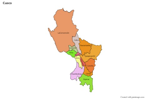Contoh Peta untuk Cusco (berwarna)