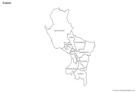 Contoh Peta untuk Cusco (hitam-putih)