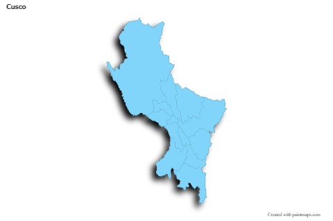 Contoh Peta untuk Cusco (biru,garis luar,bayangan)