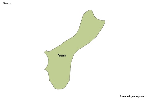 Contoh Peta untuk Guam (berwarna)