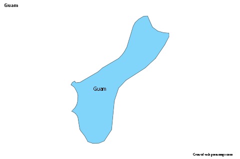 Contoh Peta untuk Guam (biru)