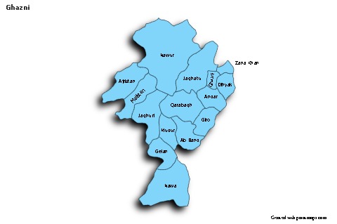 Mapas de muestra para Ghazni (azul,sombrío)