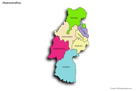 Contoh Peta untuk Huancavelica (berwarna,bayangan)