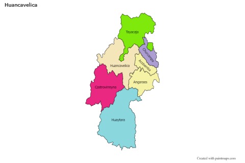 Contoh Peta untuk Huancavelica (berwarna)