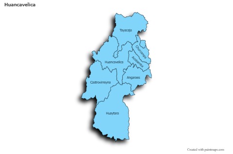 Contoh Peta untuk Huancavelica (biru,bayangan)