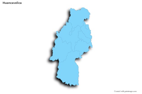 Contoh Peta untuk Huancavelica (biru,garis luar,bayangan)